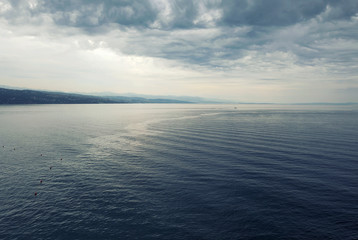 Fototapeta na wymiar Dramatic Stormy Mediterranean sea, Croatia