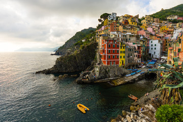 Fototapeta na wymiar Riomaggiore, the first village of the Cinque Terre