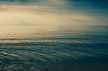 Blue sea water background