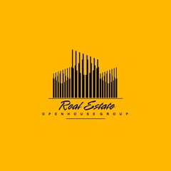 Logo template real estate, apartment, condo, house, rental, business. brand, branding, logotype, company, corporate, identity. Clean, modern and elegant style design.