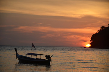 Thailand sunset from the beach