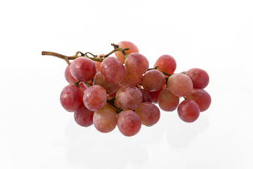 Red fresh grape isolate on white background
