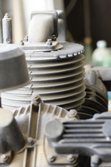 detail of old air comressor