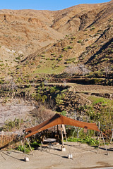 table  in todra gorge  morocco