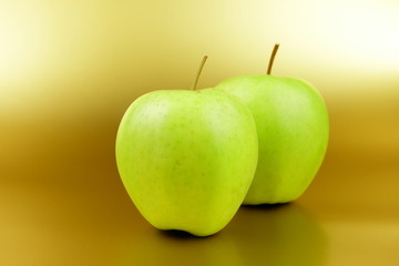 Apple pop art in gold