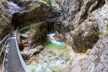 Wide angle view of the Almbachklamm