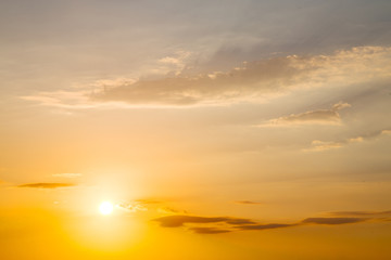 in the red blue sky cloud and sunrise orange color