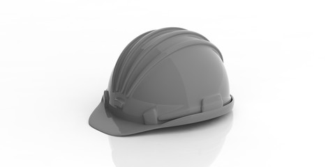 Construction helmet on white background. 3d illustration