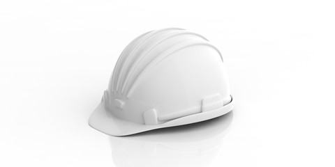 Construction helmet on white background. 3d illustration