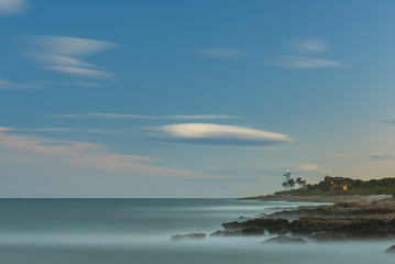 Costa de la Sierra de Irta y faro de Alcocebre (Castellon, España).