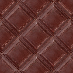 Leather tile with volume drawing.