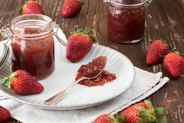 Selbstgemachte Erdbeermarmelade