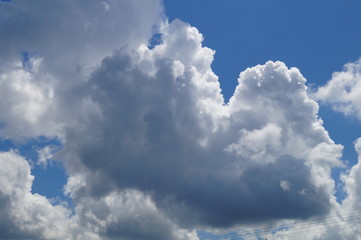 Fototapeta na wymiar Himmel, blau, cloud, Wolken, weiß