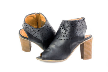 Nice woman shoes , Elegant, beautiful women high heel shoe , pair of women's heel shoes isolated on white background.