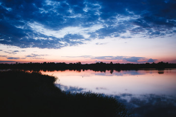 A beautiful sunset on the Lake