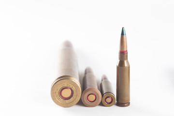 Bullets on a white background
