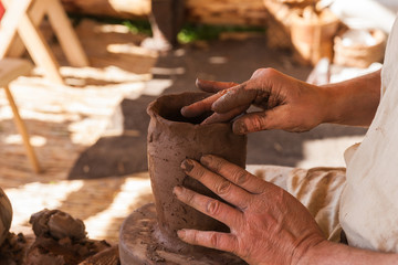 Making a jug on a ceramics jigger