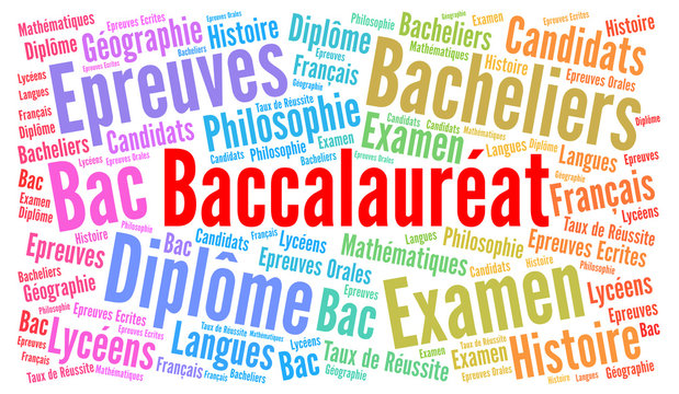 Baccalaur&eacute;at en France nuage de mots
