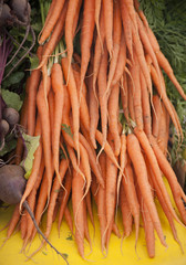 Cascading Carrots at Farmers Market