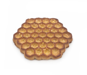 Biscuits with sugar on white background
