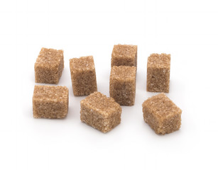 brown sugar,isolated on white with clipping path