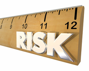 Risk Measurement Ruler Danger Warning 3d Illustration
