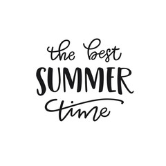 Hand drawn brush lettering phrase 