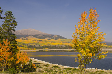 Autumn Colors on a Lake in the Colorado Mountains