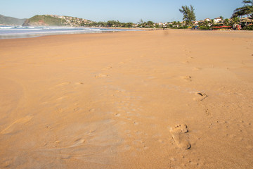 Foot steps in Geriba Beach, Buzios