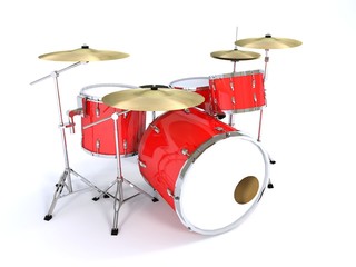 perspective view of 3d red drum