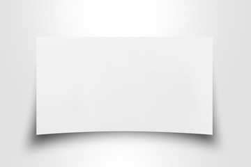 blank folded paper on white