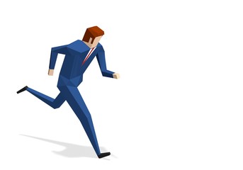 Running businessman