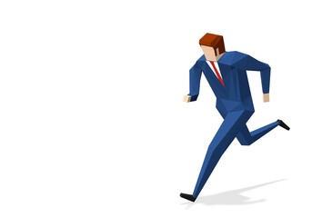 Running businessman
