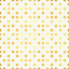 White and gold pattern. Abstract geometric modern background. Vector illustration.Shiny backdrop. Texture of gold foil. Art deco style. Polka dots, confetti.