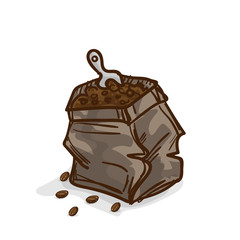 coffee bean bag drawing object