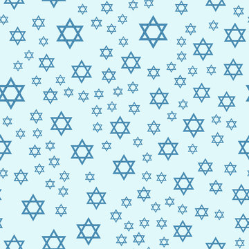 Judaism church traditional seamless pattern hanukkah religious synagogue passover hebrew jew vector illustration.