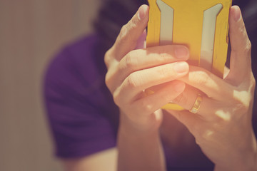 women typing smartphone close  up