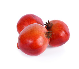 Red pomegranate. Isolated on white background