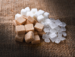 White sugar and brown sugar