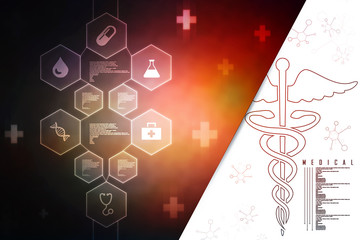 2d illustration Health care and medical logo 