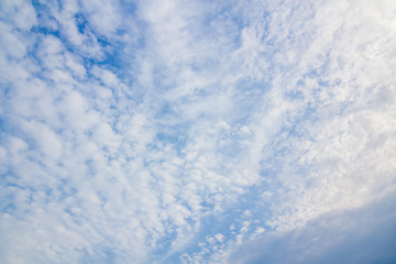 blue sky cloudy in spring
