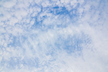 blue sky cloudy in spring