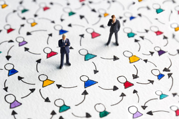 business network connection concept,business man in connection sign
