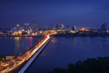 Fototapeta na wymiar Johor Bahru is one of the biggest city in South Malaysia nearest to Singapore.