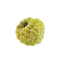 Custard apple isolated on white background.Clipping Path