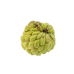 Fototapeta premium Custard apple isolated on white background.Clipping Path