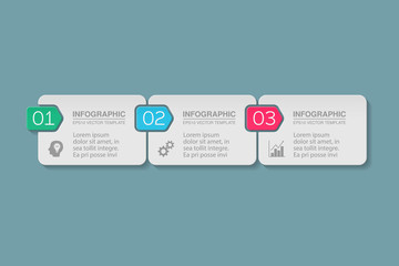 Vector infographic template, 3 options.