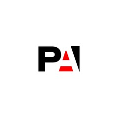 letter PA logo vector