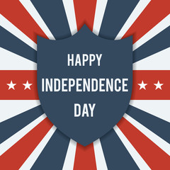 Obraz premium American Independence Day 4th of July. United Stated independence day greeting. Fourth of July typographic flat design for greeting card, banner, background, flyer, and cover.