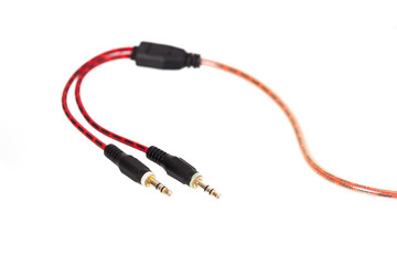audio jack on white background